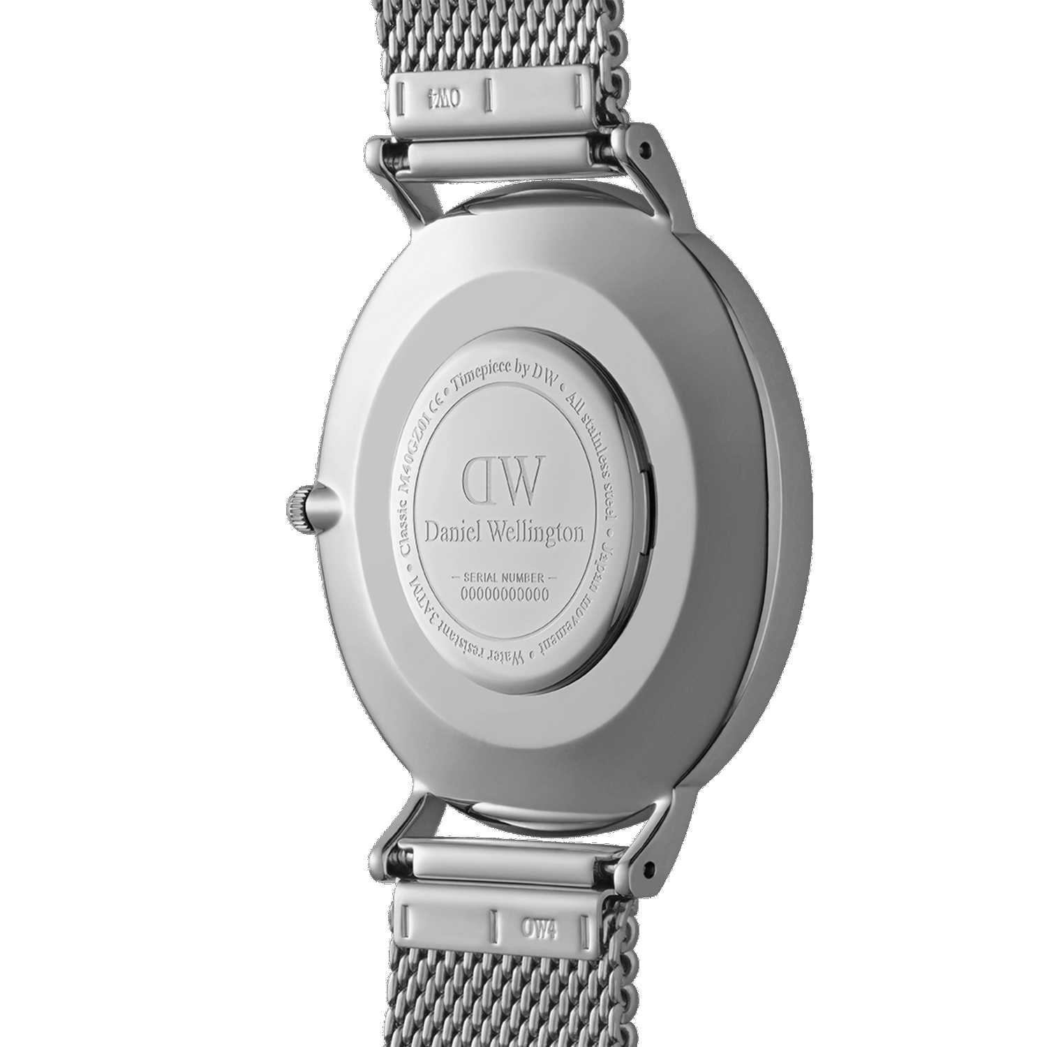 Daniel Wellington Classic Mesh Onyx Men Watches Silver | IE1907426