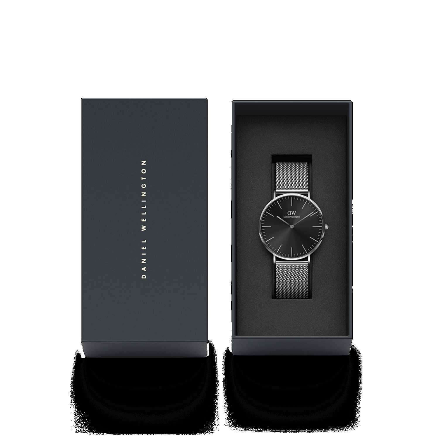 Daniel Wellington Classic Mesh Onyx Men Watches Silver | IE1907426