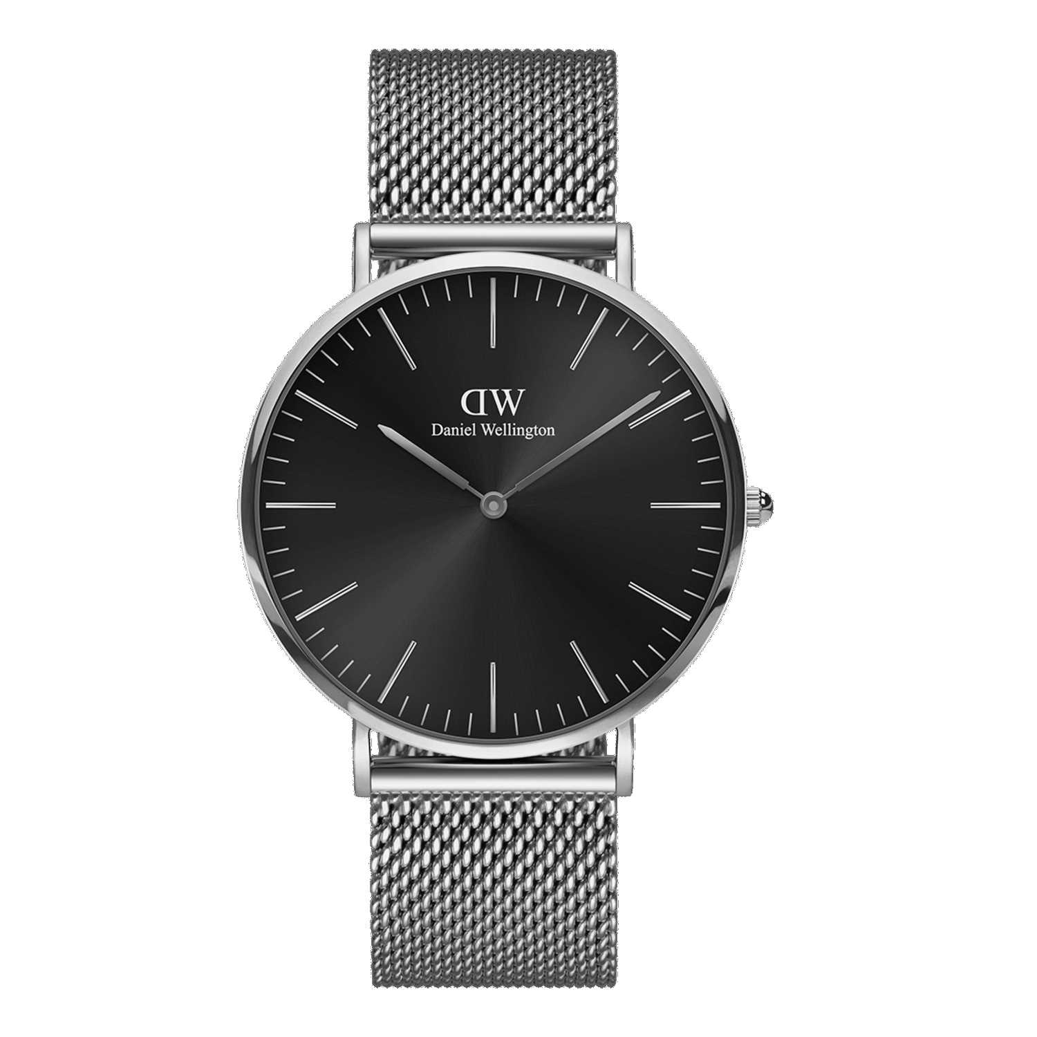 Daniel Wellington Classic Mesh Onyx Men Watches Silver | IE1907426