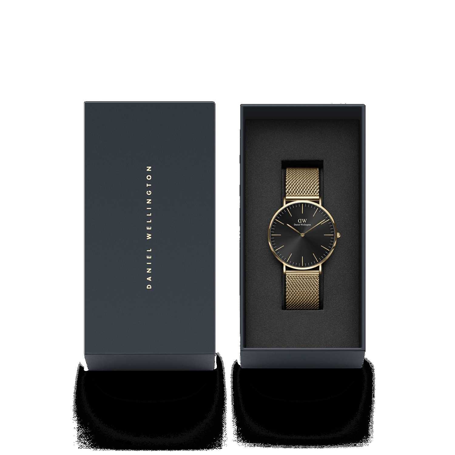 Daniel Wellington Classic Mesh Onyx Men Watches Gold | CT0475296