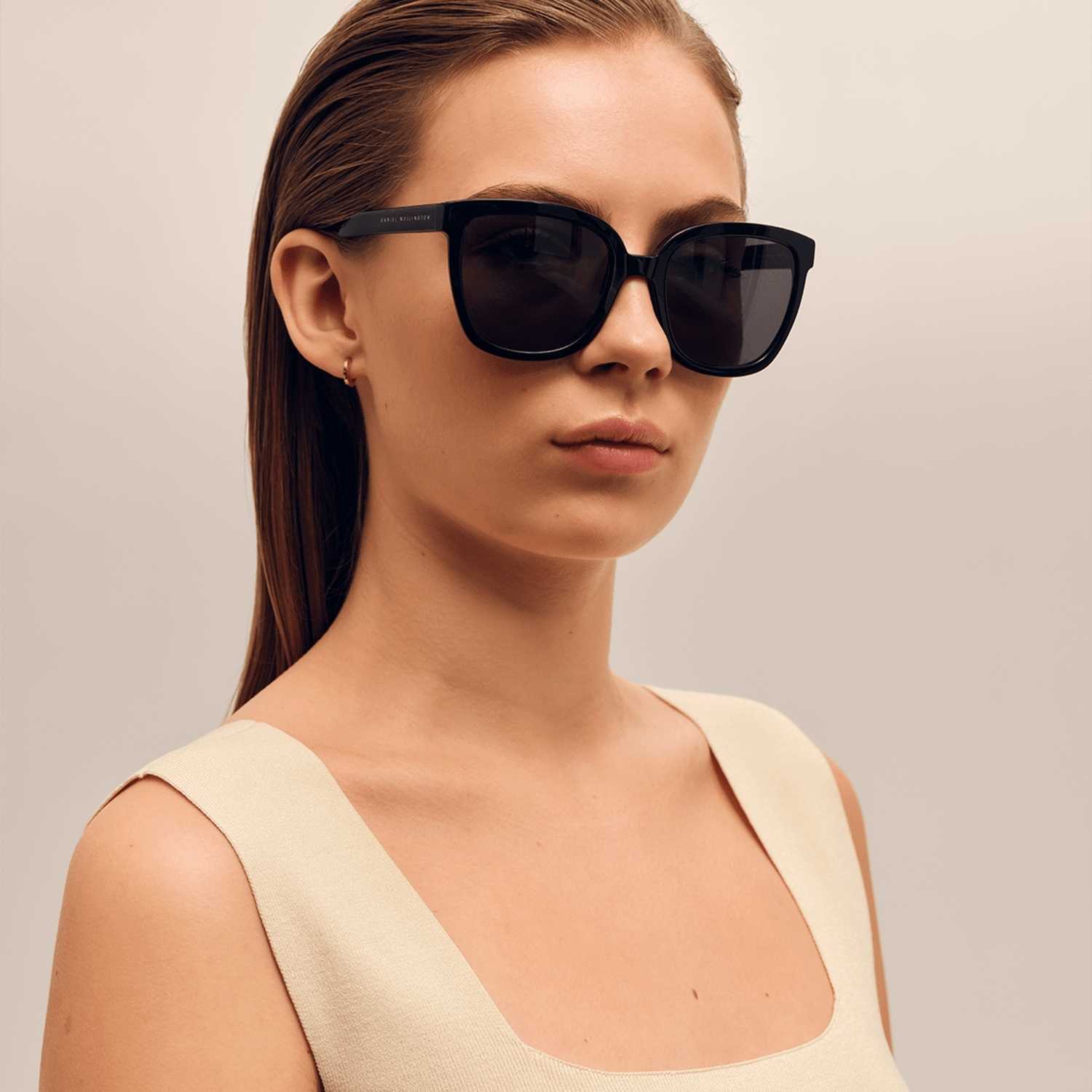 Daniel Wellington Grande Bio-Acetate Sunglasses Black | YC3290417