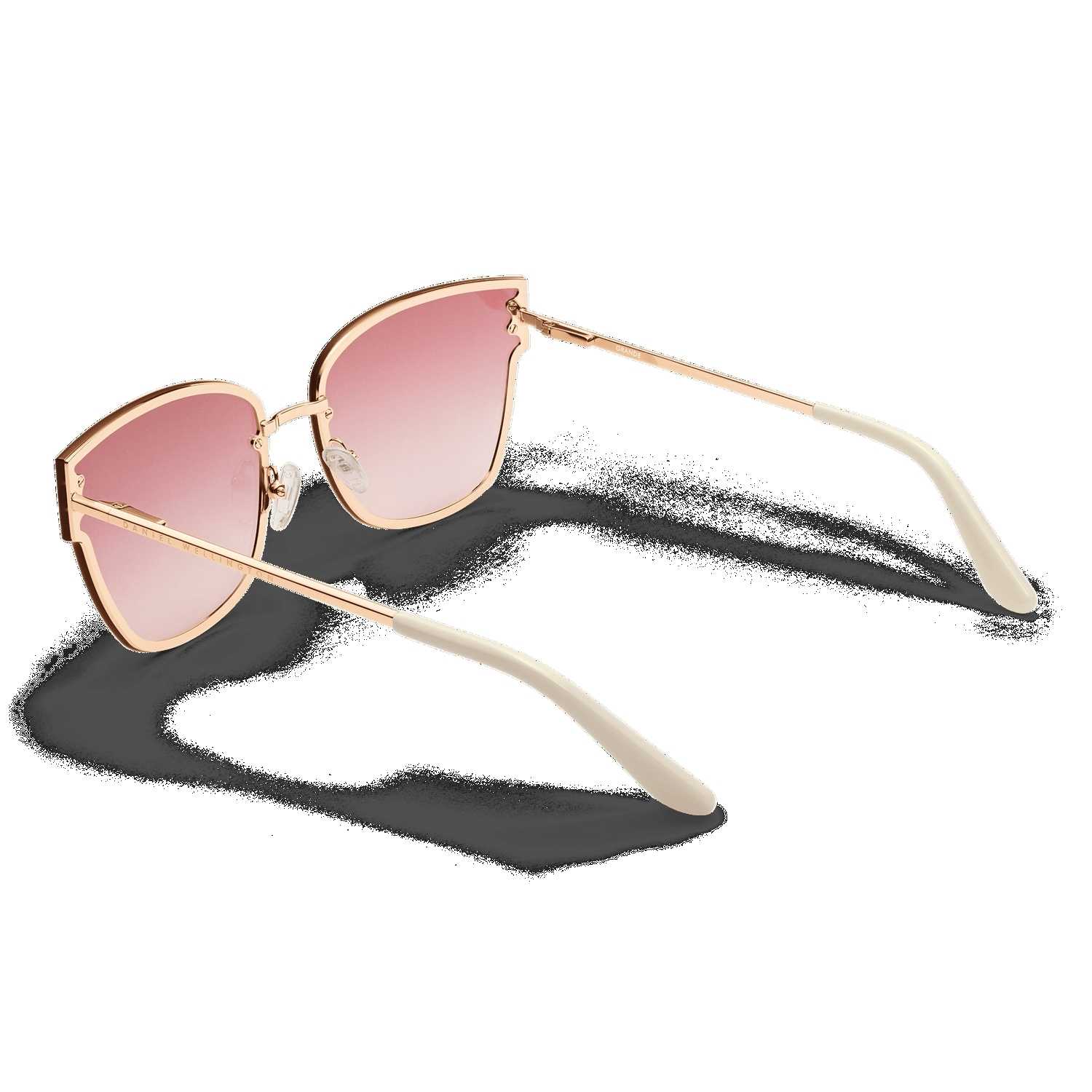 Daniel Wellington Grande Steel Pink Gradient Sunglasses Rose Gold | ND6385917