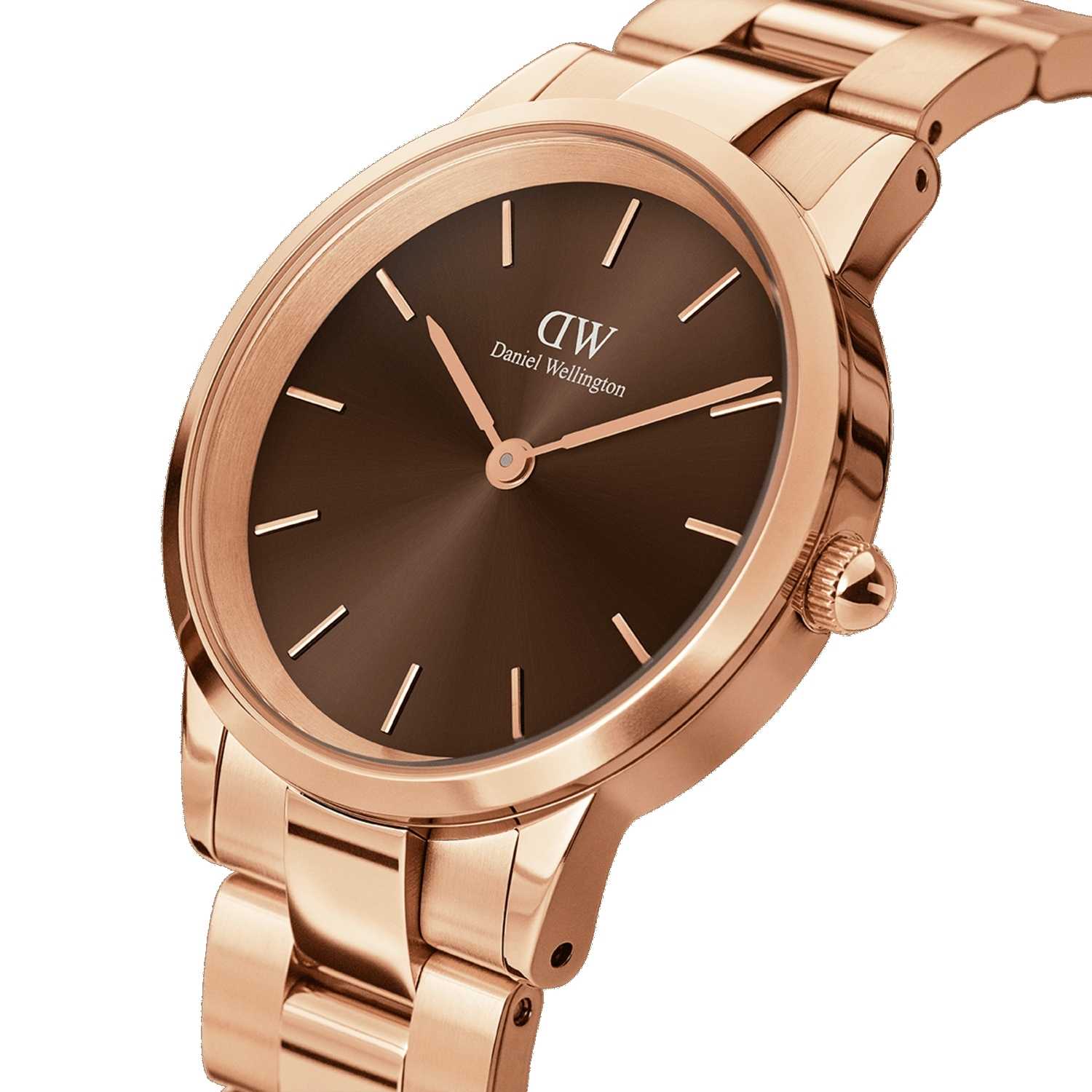 Daniel Wellington Iconic Link Amber Women Watches Rose Gold | OF1579083