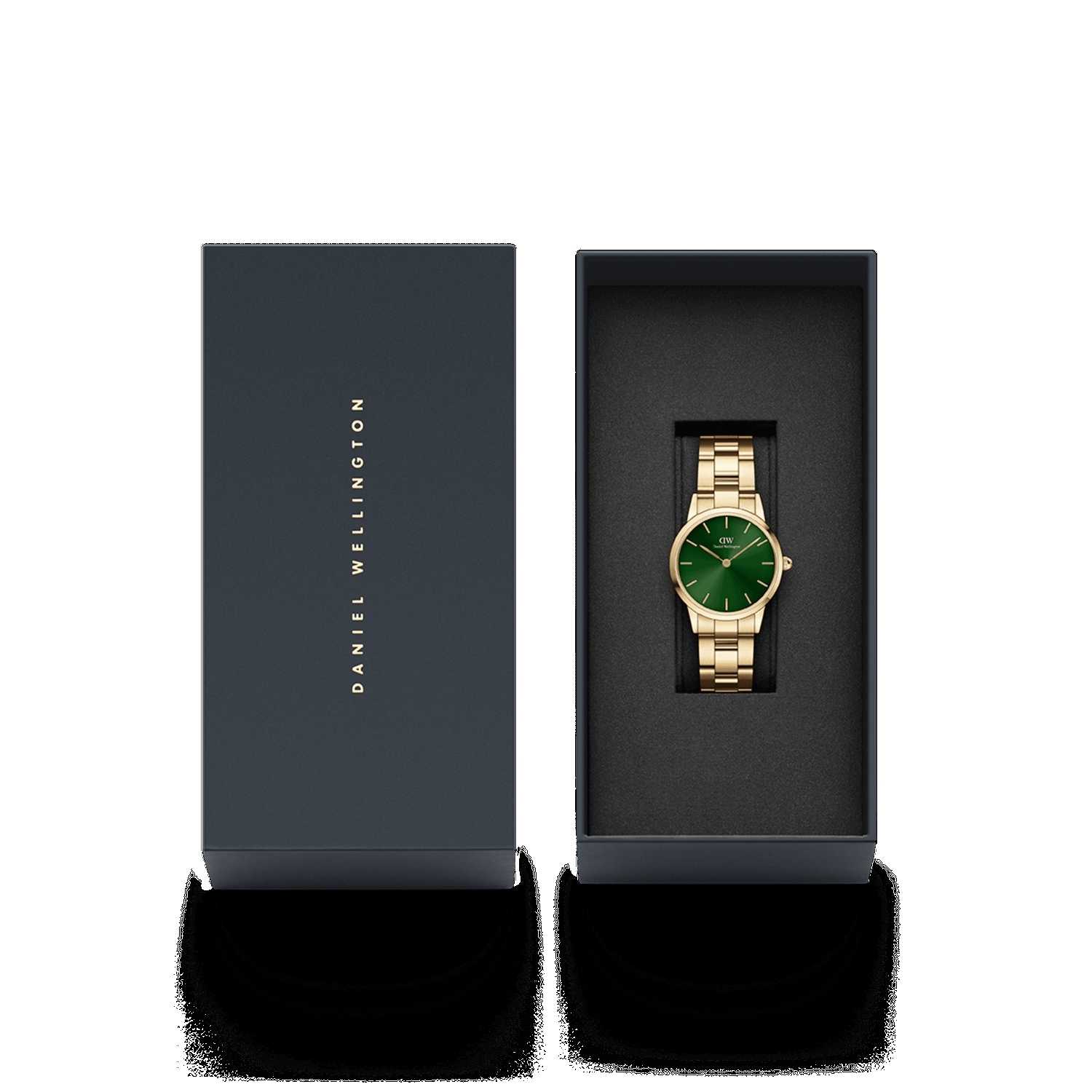 Daniel Wellington Iconic Link Emerald Women Watches Gold | LX0243175