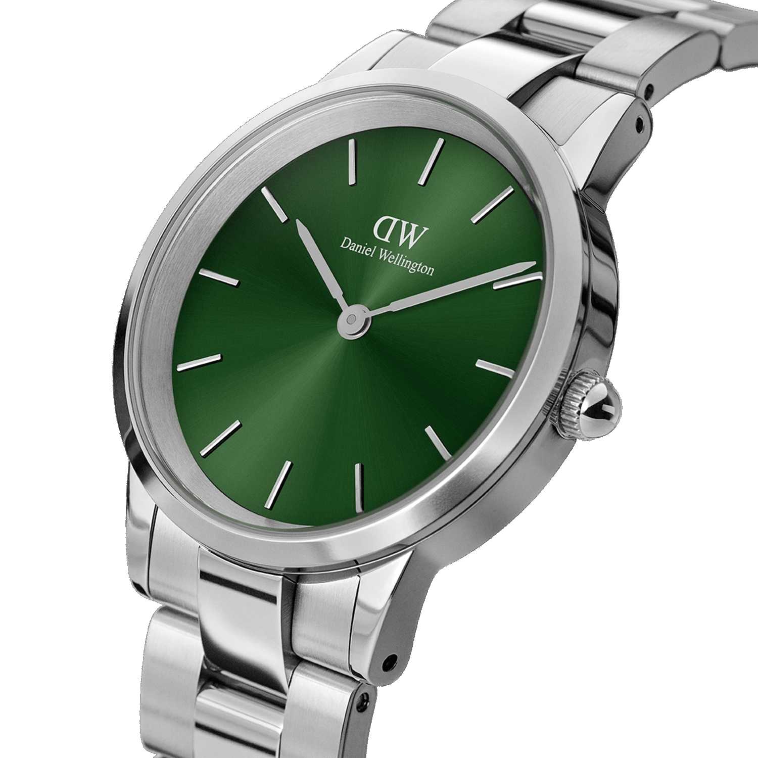 Daniel Wellington Iconic Link Emerald Women Watches Silver | MX8956130