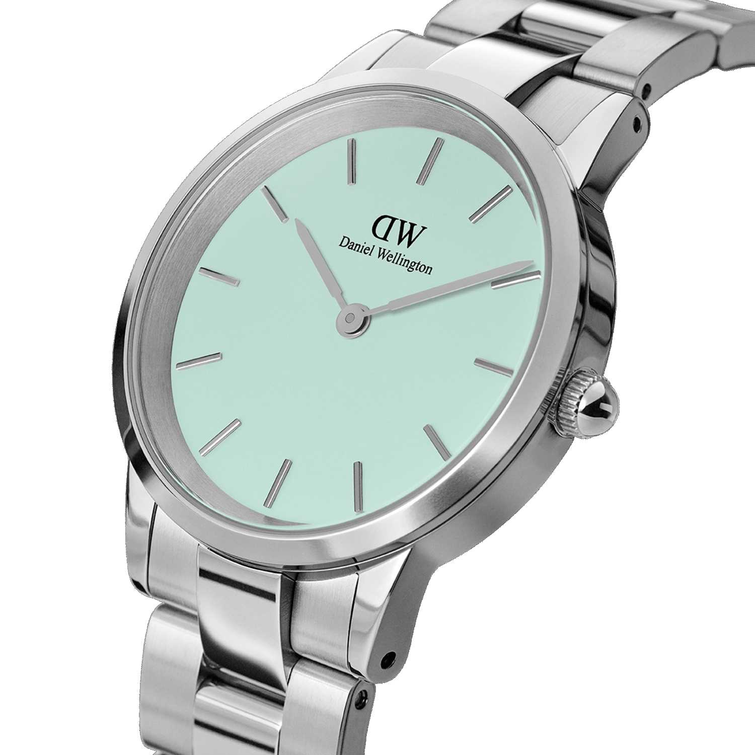 Daniel Wellington Iconic Link Mint Women Watches Silver | OI7609483