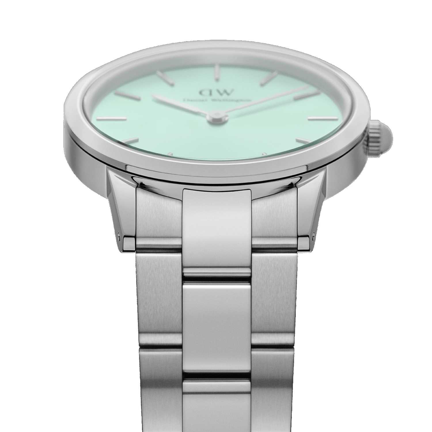 Daniel Wellington Iconic Link Mint Women Watches Silver | OI7609483