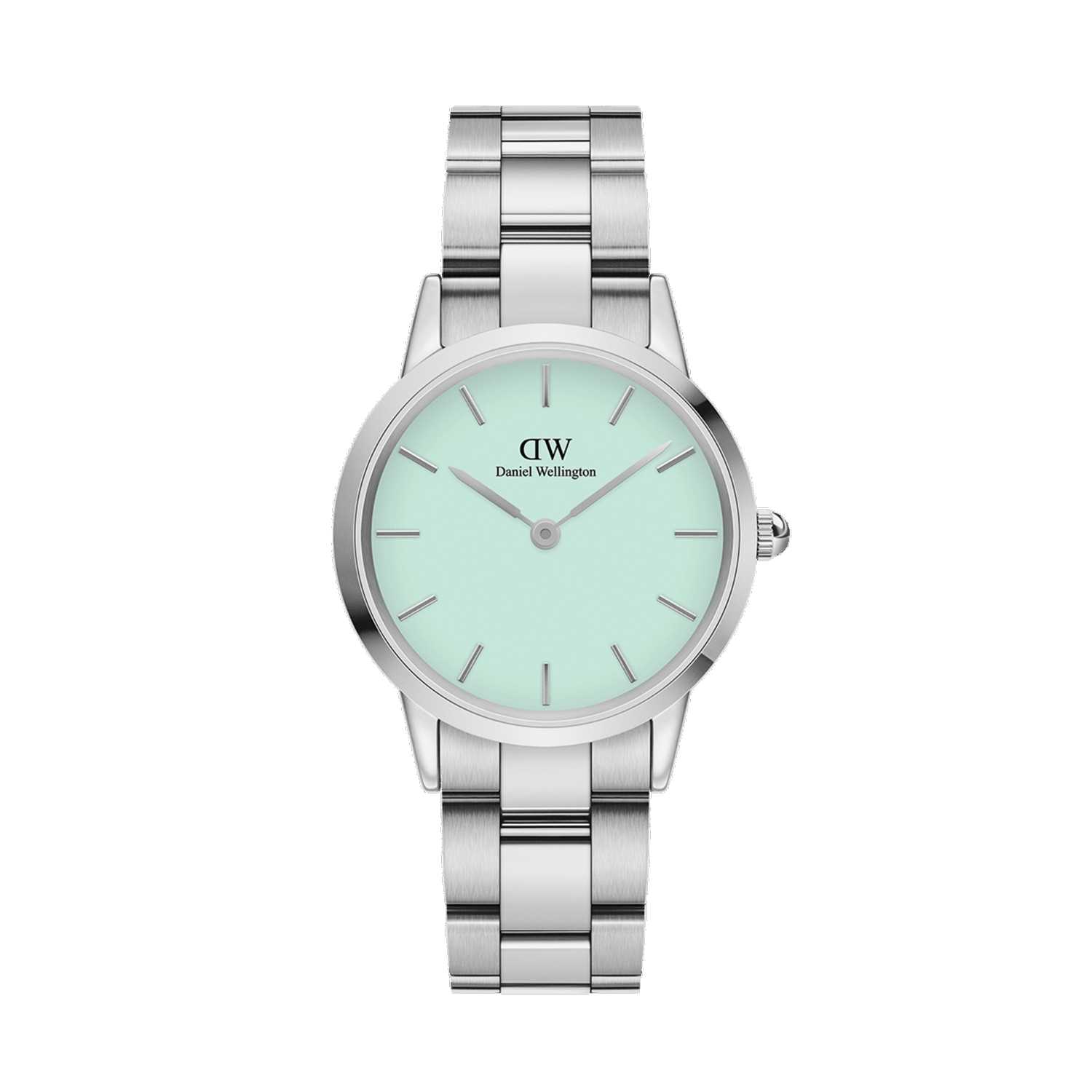 Daniel Wellington Iconic Link Mint Women Watches Silver | OI7609483