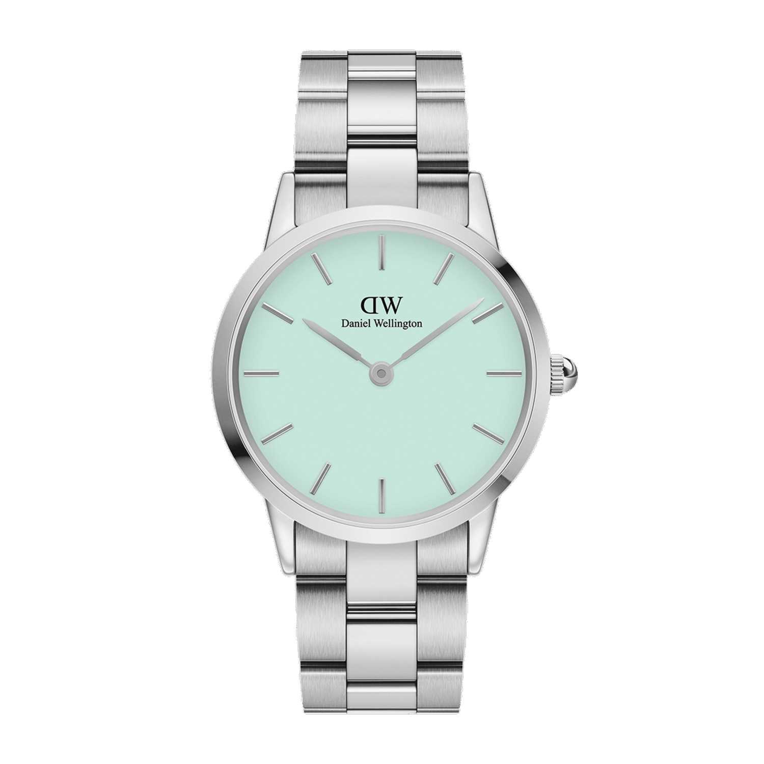 Daniel Wellington Iconic Link Mint Women Watches Silver | OI7609483