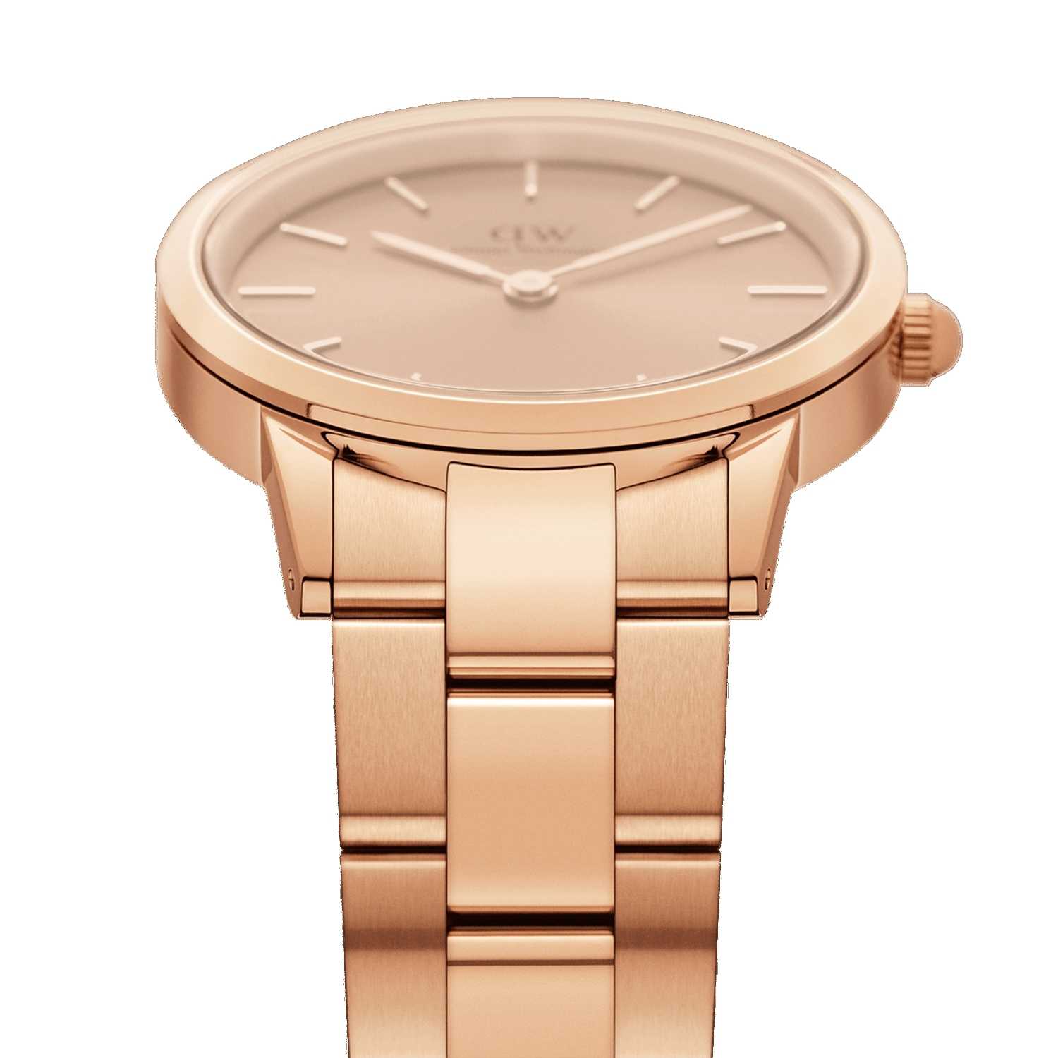 Daniel Wellington Iconic Link Unitone Women Watches Rose Gold | QU9806275