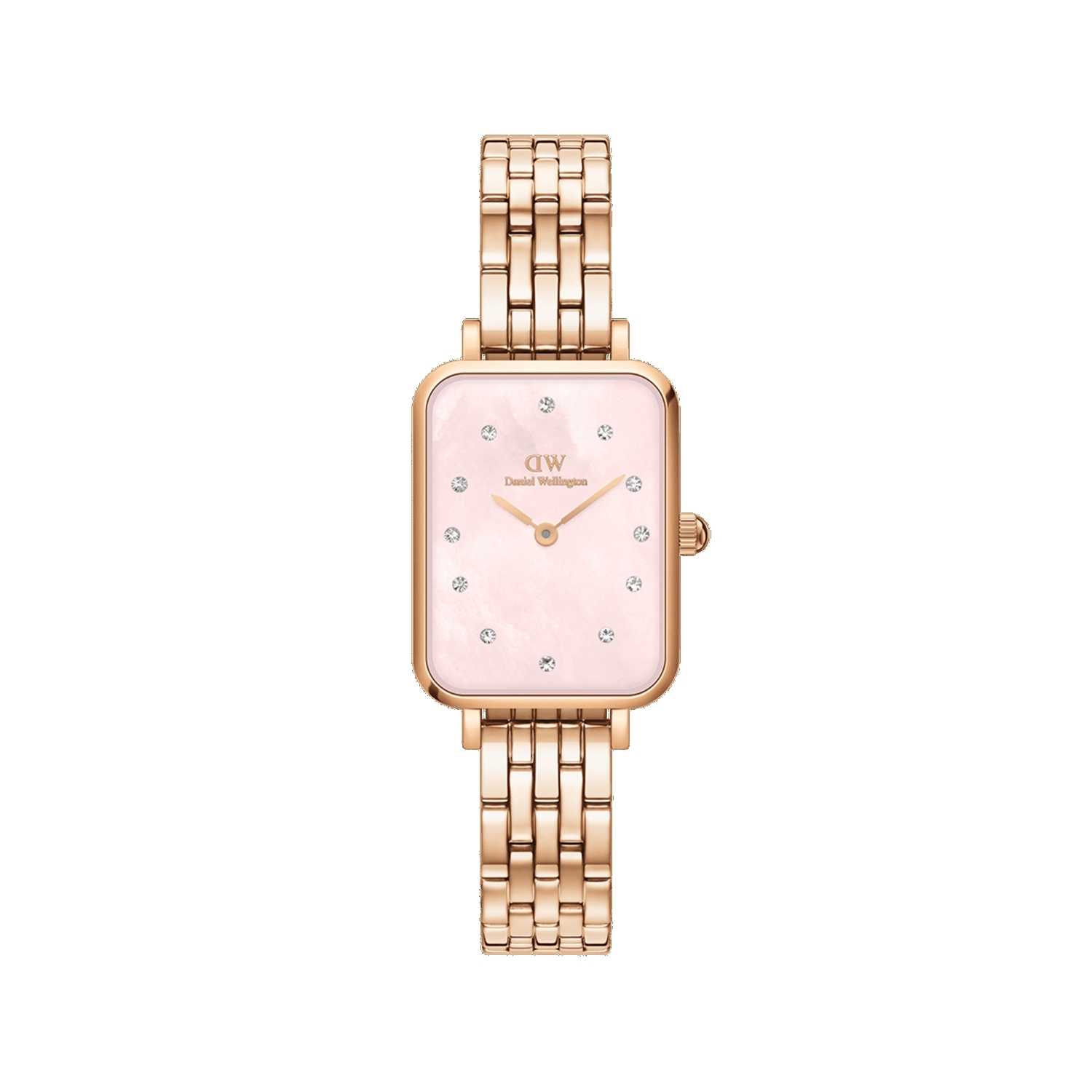 Daniel Wellington Quadro Lumine 5-Link Melrose Women Watches Rose Gold | ND8952407