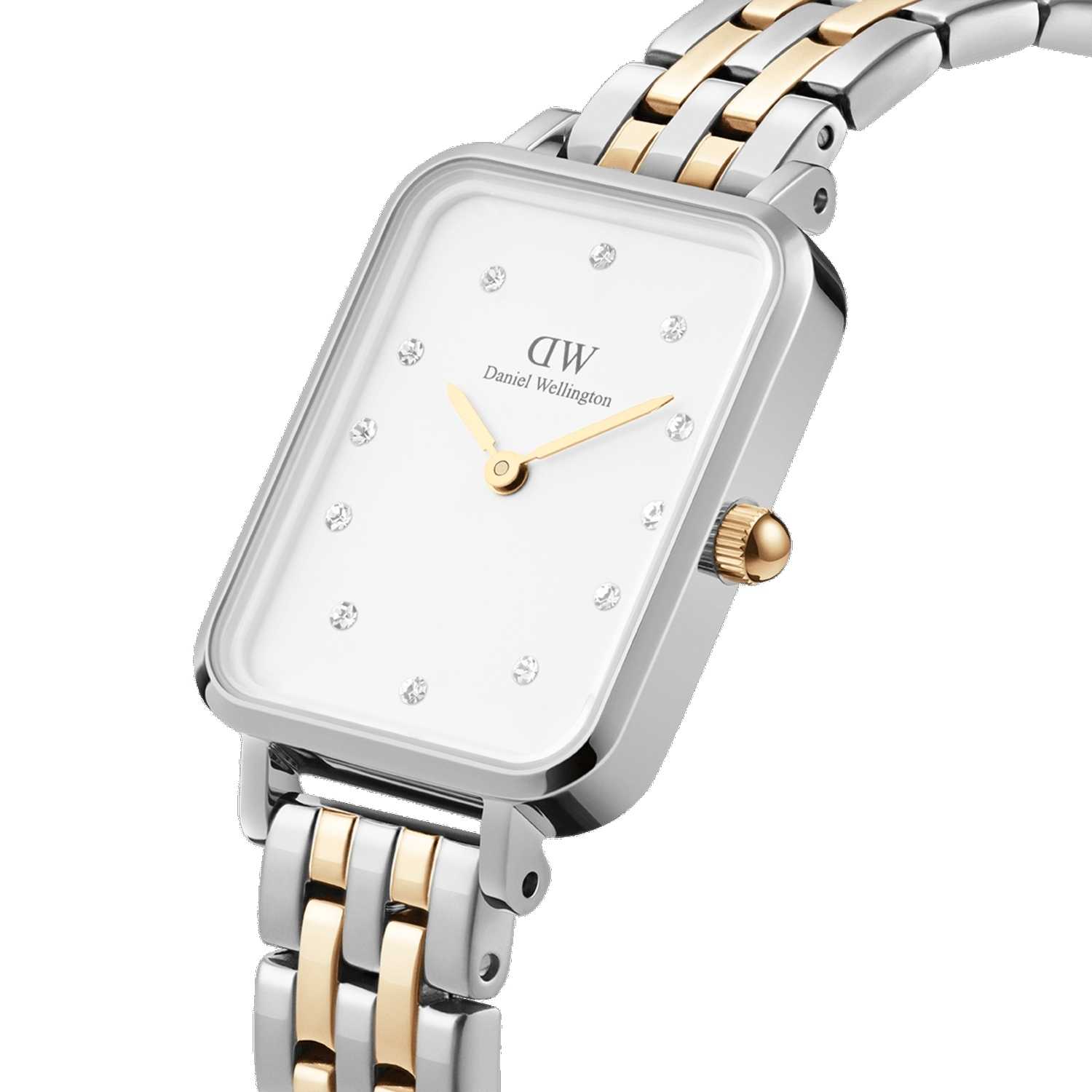 Daniel Wellington Quadro Lumine 5-link two-tone Women Watches Silver | GR3825916