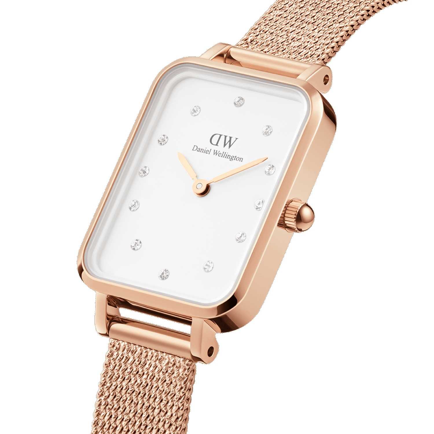 Daniel Wellington Quadro Lumine Pressed Melrose Women Watches Rose Gold | MB8465210