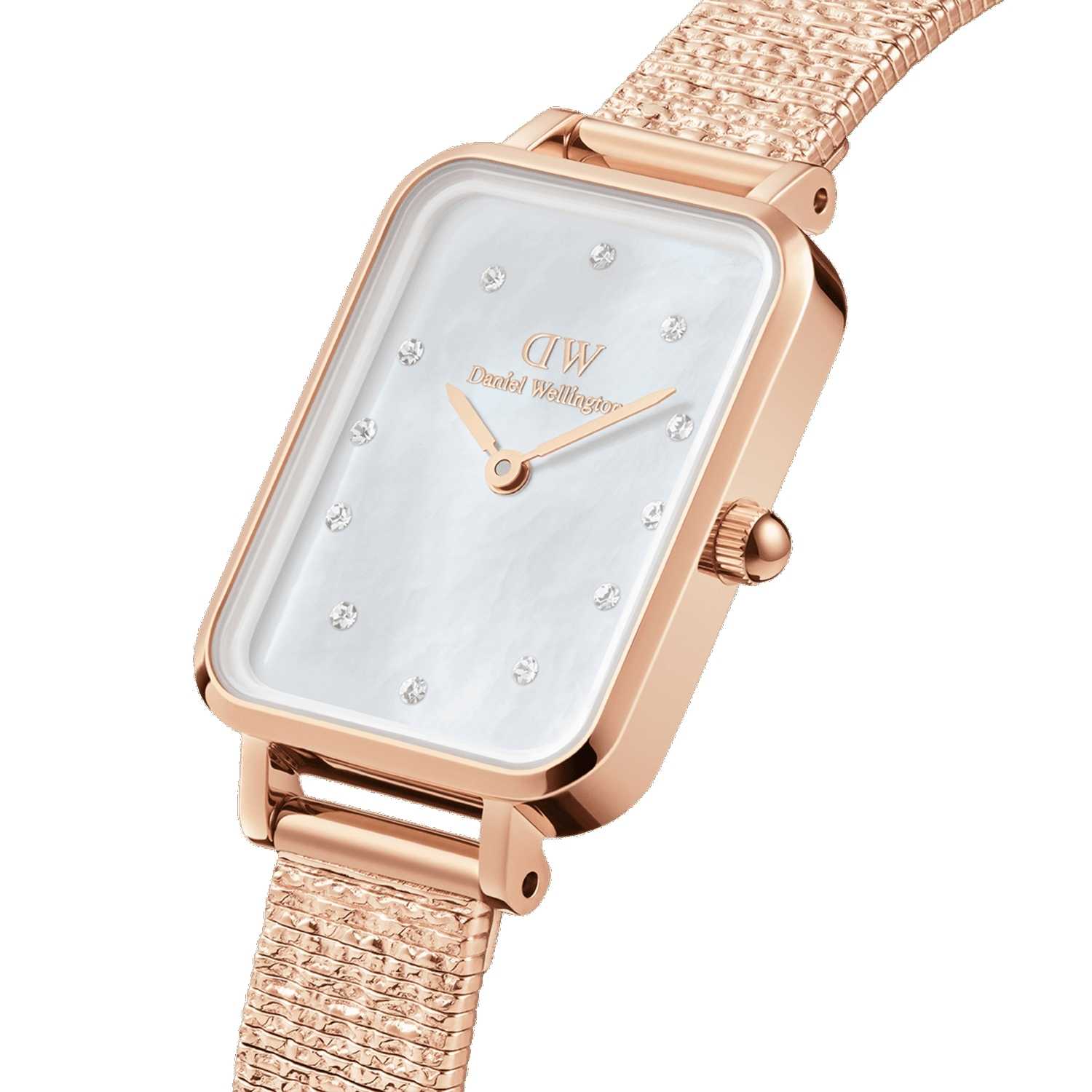 Daniel Wellington Quadro Lumine Pressed Piano Women Watches Rose Gold | HW6502931