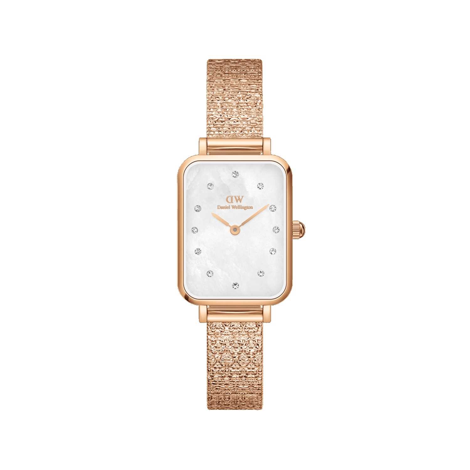 Daniel Wellington Quadro Lumine Pressed Piano Women Watches Rose Gold | HW6502931