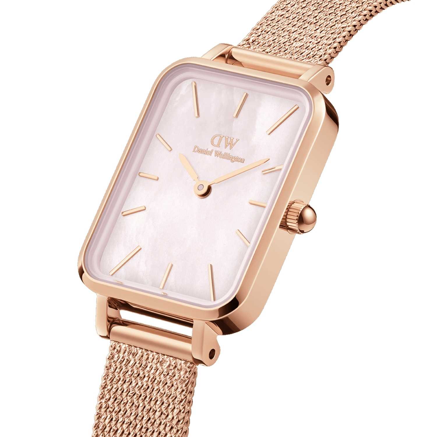 Daniel Wellington Quadro Pressed Melrose Women Watches Rose Gold | MI5741306