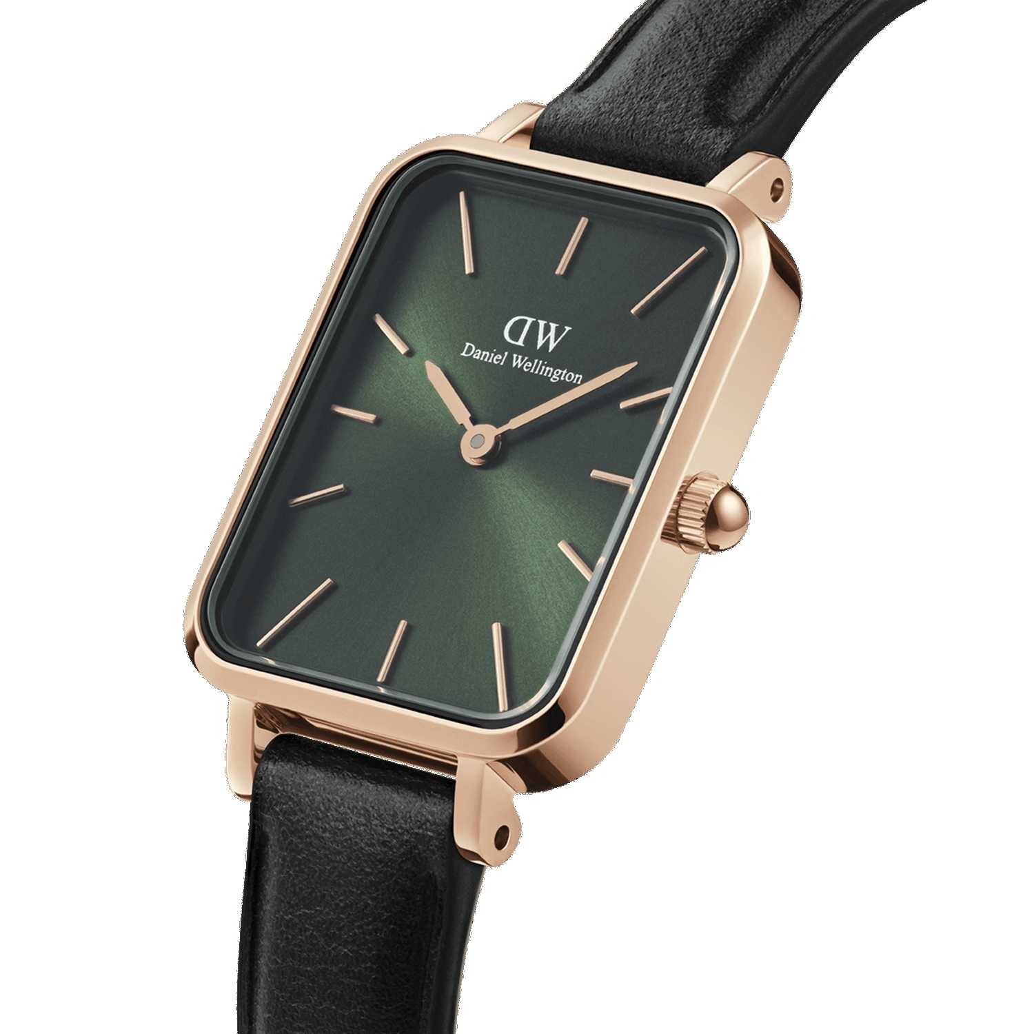 Daniel Wellington Quadro Pressed Sheffield Emerald Women Watches Rose Gold | TW2076153